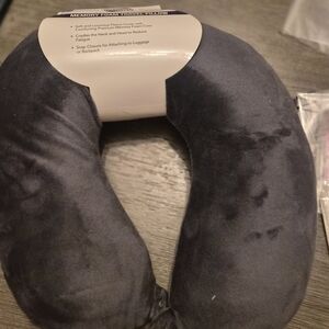 American Tourister Memory Foam Travel Pillow - Dark Gray